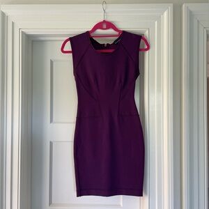 French Connection purple bodycon dress